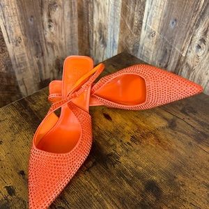ASOS design orange pumps